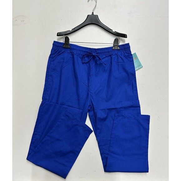 Expo V Neck women size small nurse medical uniform pants and top in royal blue - Picture 4 of 11